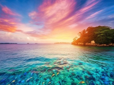 南海瑰丽画卷，海上色彩斑斓的南海美景