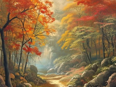 秋韵山林画卷情