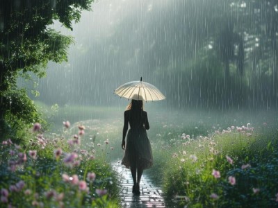 晨雨诗意画卷