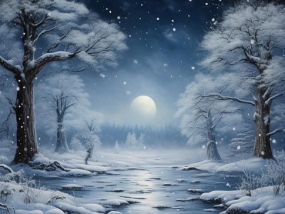 冬晚诗意画卷，静谧美景映寒夜