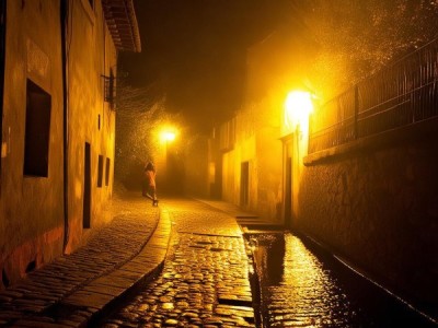 夜的光影诗篇——路灯下的风景