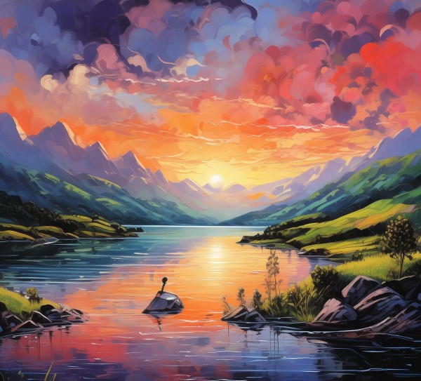 心景交融，绘心中风景画卷,心随景移，绘我心中风景,画卷,第1张