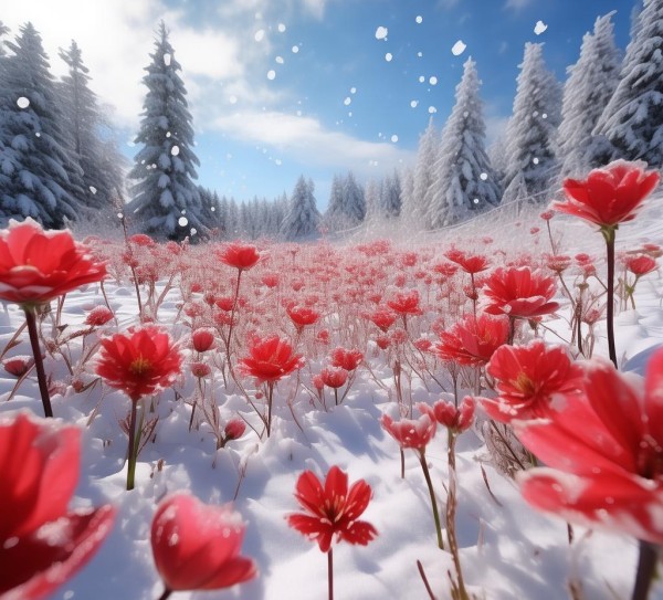 冬日绽放，雪丽诗意句集,雪中绽放的绝美诗篇—雪艳丽的优美句子集锦,诗意,第1张