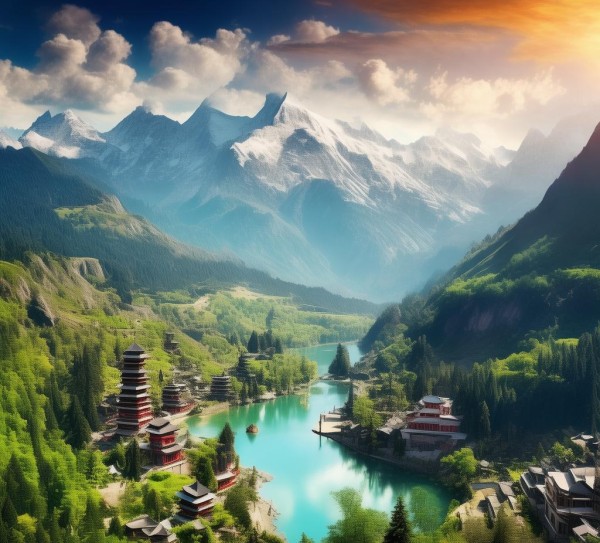 文登，人间仙境画卷展开,文登风景如画，人间仙境尽收眼底,画卷,第1张