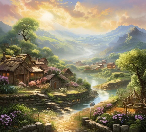 诗意乡村画卷，美丽乡愁的优美句集,美丽乡村画卷，诗意盎然的优美句子集锦,画卷,诗意,心灵,第1张