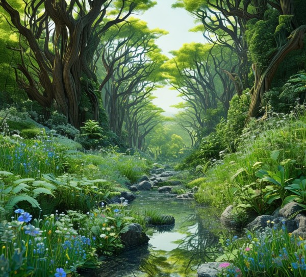 绿色宝藏颂，植物的诗意画卷,植物世界的诗篇，描绘大自然的绿色宝藏,诗意,第1张